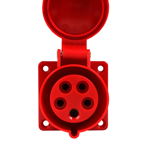 Розетка фланцевая 325-32А-6h-380AC-3P+PE+N-IP44