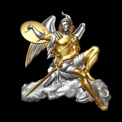 Силиконовый молд № 568 Рыцарь с крыльями левый