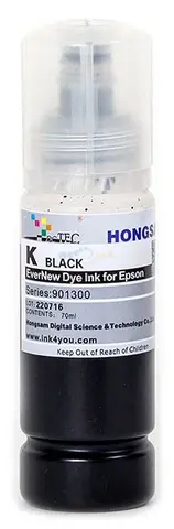 Чернила DCTec водорастворимые L3160 EverNew Black (черный) с ключом 70 мл