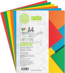 Бумага Cactus CS-CPC-A480200 A4/80г/м2/200л./радуга интенсив (5цветов) — фото 3