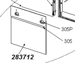 Внешнее стекло дверки духовки GORENJE 283712 Внешнее стекло дверки духовки GORENJE 283712