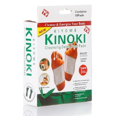 Пластырь-детокс для выведения токсинов Cleansing Detox Foot Pads Kinoki 10 шт.