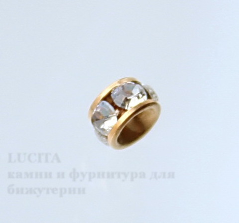 77503 Бусина - рондель Сваровски Crystal (цвет - античное золото) 3х2 мм ()