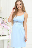 Сорочка для беременных и кормящих 09956 голубой