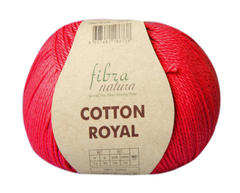Пряжа Fibra Natura Cotton Royal 714 малиновый (уп. 5 мотков)