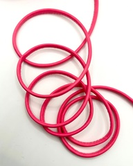 Шнур из экокожи, цвет: ярко-розовый, ширина 5мм