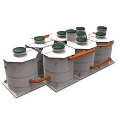 Станция биологической очистки Коло Веси Kolo lima 150/ 30000 л. в сутки / 150 чел. (2000x2000x2445см;) - арт.560256