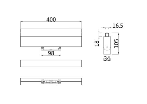 Трековый светильник Technical BASIS TR013-2-20W4K-B