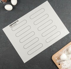 Коврик армированный белый «Эклер», 38х28 см, 0,4 мм