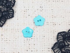 Пуговицы "Звезда", р. 1,2х1,2 см, ментоловый