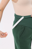 Утепленные брюки для беременных 13393 зеленый