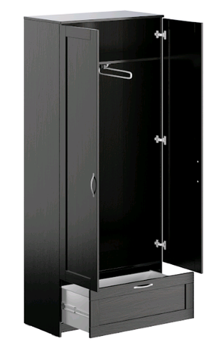 Шкаф для одежды 2 двери 1 ящик Сириус