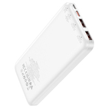 Внешний аккумулятор 10000 mAh с 2 USB + Type-C Hoco J101 с быстрой зарядкой 22.5W (Белый)