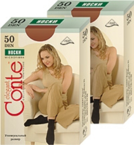 Conte Носки ж. Microfibra 50 d (1 пара) р. 23-25 natural