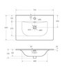 BelBagno KEP-70-GRN Столешница из керамогранита 716х468 KEP-70-GRN Granito