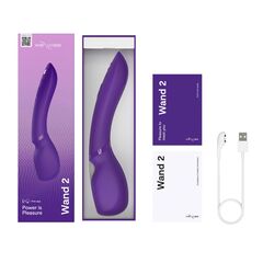 Фиолетовый жезловый вибратор We-Vibe Wand 2 - 27,3 см. - 
