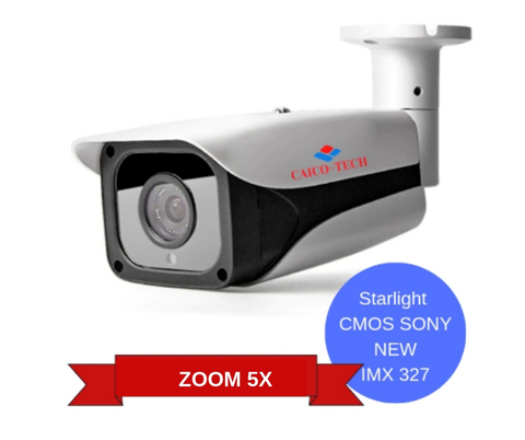 Уличная светочувствительная видеокамера CAICO TECH CCTV 5527 STARLIGHT второго поколения CMOS Sony STARVIS IMX 327 ZOOM 5X 2.7-13.5mm моторизован AVTO FOCUS AVTO IRIS