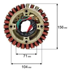 Статор DDE GG3300Zi (3300-3500-0153)