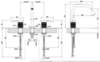 Gessi 316 Смеситель для раковины на 3 отверстия, без донного клапана, излив 156мм, h=201мм, цвет: steel brushed 54312#239