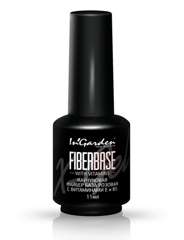 In'Garden Каучук. розовая Файбер база с витамин. Е и В5  11 мл