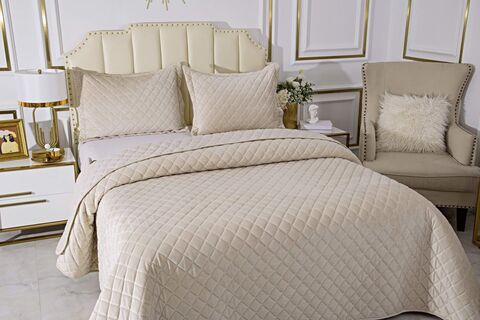 Покрывало 160х220 и наволочка 50х70 Sofi De MarkO Натаниэль Крем