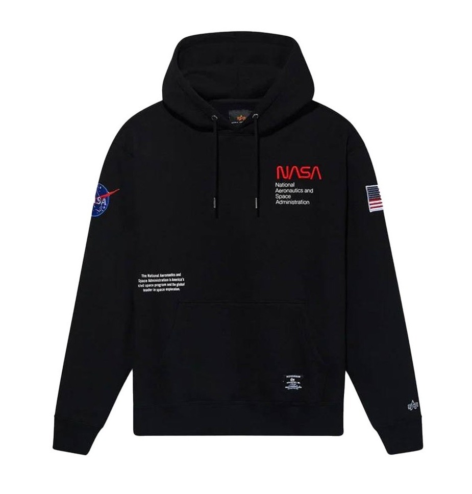 Alpha Industries NASA Worm Logo Hoodie Alpha Industries AlphaWear Alpha Industries