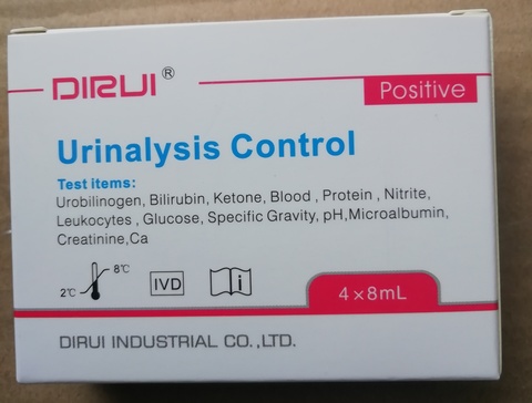 Urinalysis control (positive) контроль мочи (позитив) DIRUI для анализатора мочи, 4х8 ml/2320701001