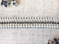 Тесьма бахрома отделочная со стразами, ш. 2,3 см