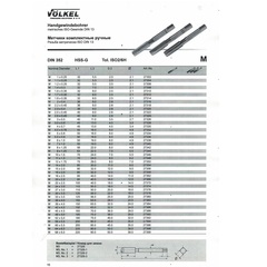 Метчик М 1,4х0,3 (Комплект 3шт) DIN352 HSS-G 6h 32мм a=2,1 Voelkel 27308