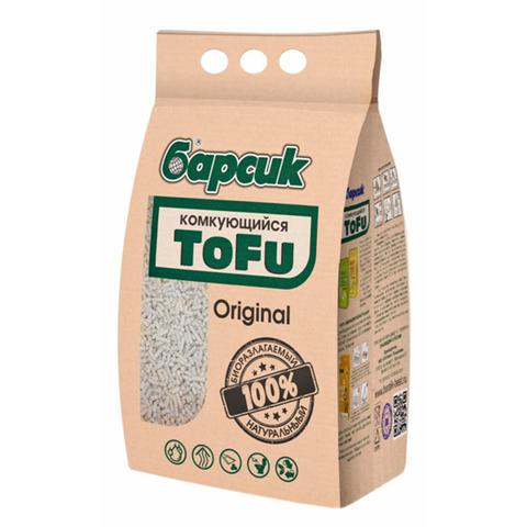 Барсик Ориджинал Соя 4,5 л комкующийся наполнитель  (Тофу) TOFU Original