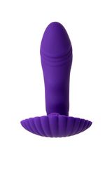 Фиолетовый вибратор для ношения в трусиках - 