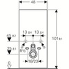 Сантехнический модуль для подвесного унитаза Geberit Monolith 131.021.SJ.5