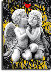 Постер "Влюбленные ангелочки"