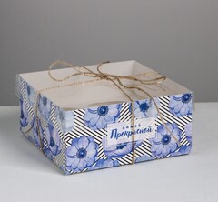 Коробка для капкейка 16×16×7.5см