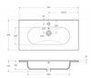 BelBagno KEP-90-GRN Столешница из керамогранита 916х468 KEP-90-GRN Granito