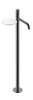 Boheme 120-SGM.4 Смеситель STICK напольный для умыв. SHINE GUN METAL SPIRALE
