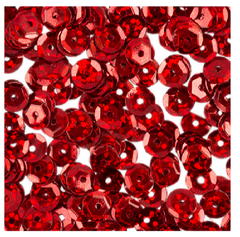 Пайетки "Zlatka" россыпью ZC 6 мм 5 х 10 г №03 красный