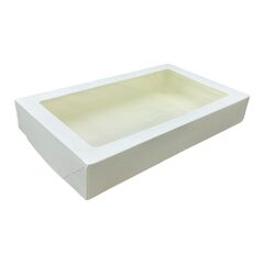 Упаковка белая с окном 20х12х4 см