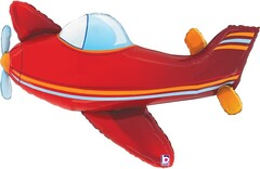 Шар (37''/94 см) Фигура, Самолет, Красный