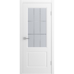 Межкомнатная дверь Патриция белая эмаль со стеклом