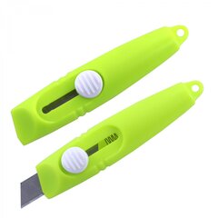 
          Нож канцелярский Alingar, 9 мм, детский мини, с механической фиксацией лезвия, цветной пластик. корпус 7.5 см, ассорти, неон, блистер