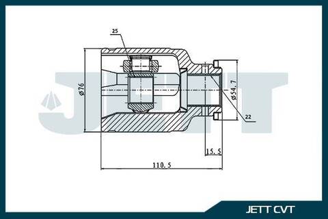 ШРУС внутренний JETT V40-6006