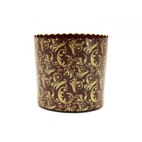 Форма бумажная для кулича «ХВ Узоры» (200 гр, 90/90 мм)