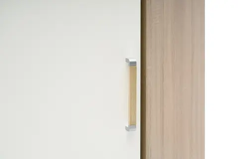 Шкаф угловой Сакура дуб сонома / белый