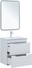 Aquanet 354886 Тумба с раковиной Практика 60 2 ящ. цв.белый глянец (354886)