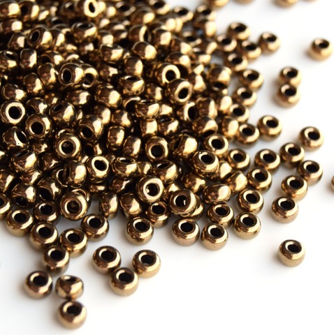 RR-0457 Бисер круглый Миюки 11/0 Темная бронза /Miyuki round 11/0 Metallic Dk.Bronze