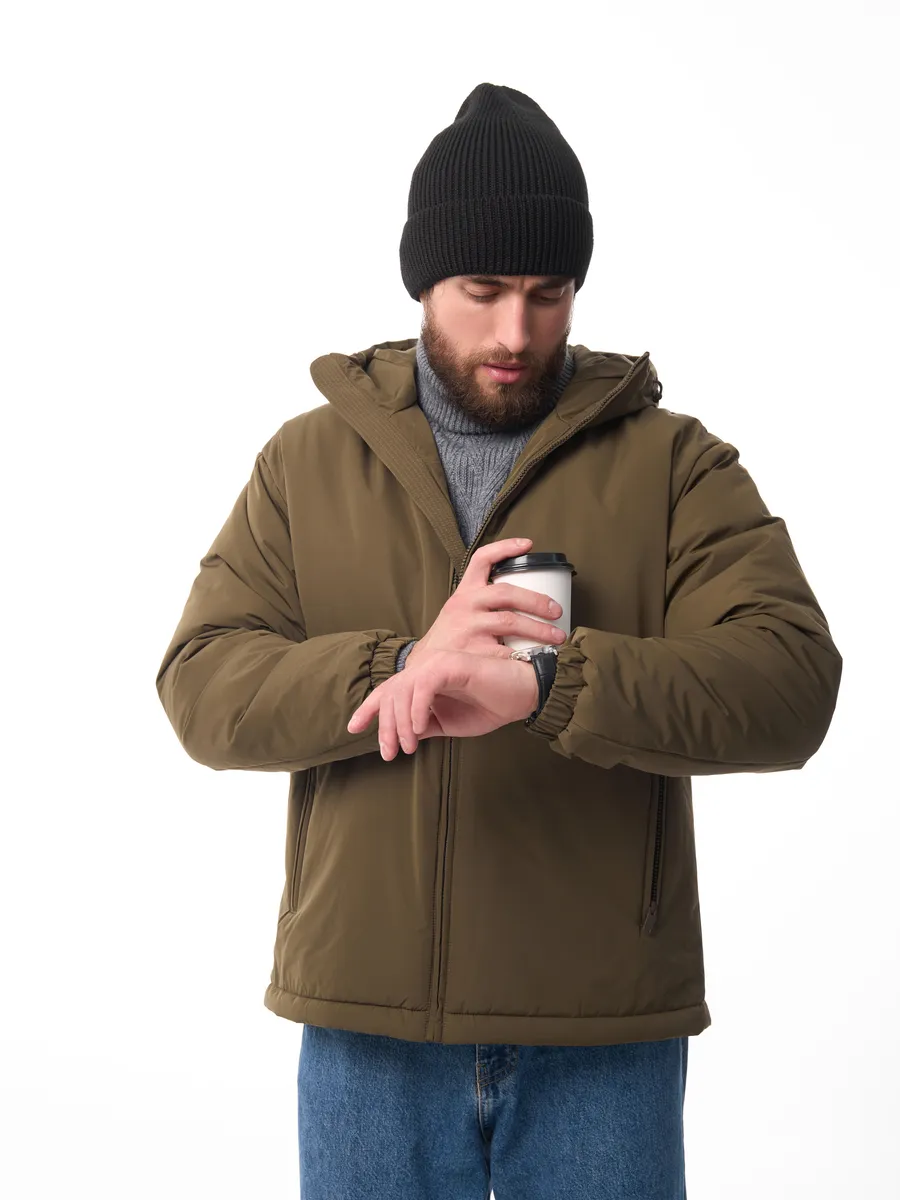 Шапка зимняя на флисе вязаная осень