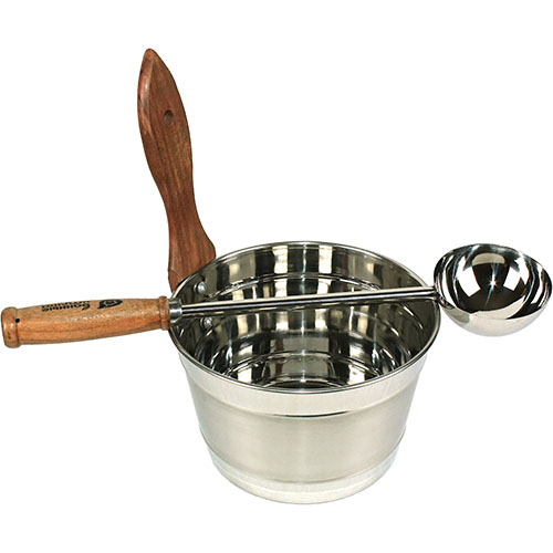 Набор Стальной (шайка 4 л + ковш 0,2 л)