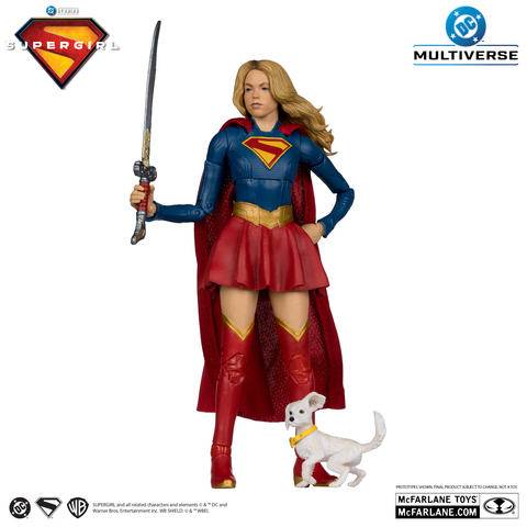 Фигурка Супергерл и щенок Крипто из фильма Supergirl Deluxe Theatrical Edition
