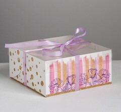 Коробка для капкейка 16×16×7.5см